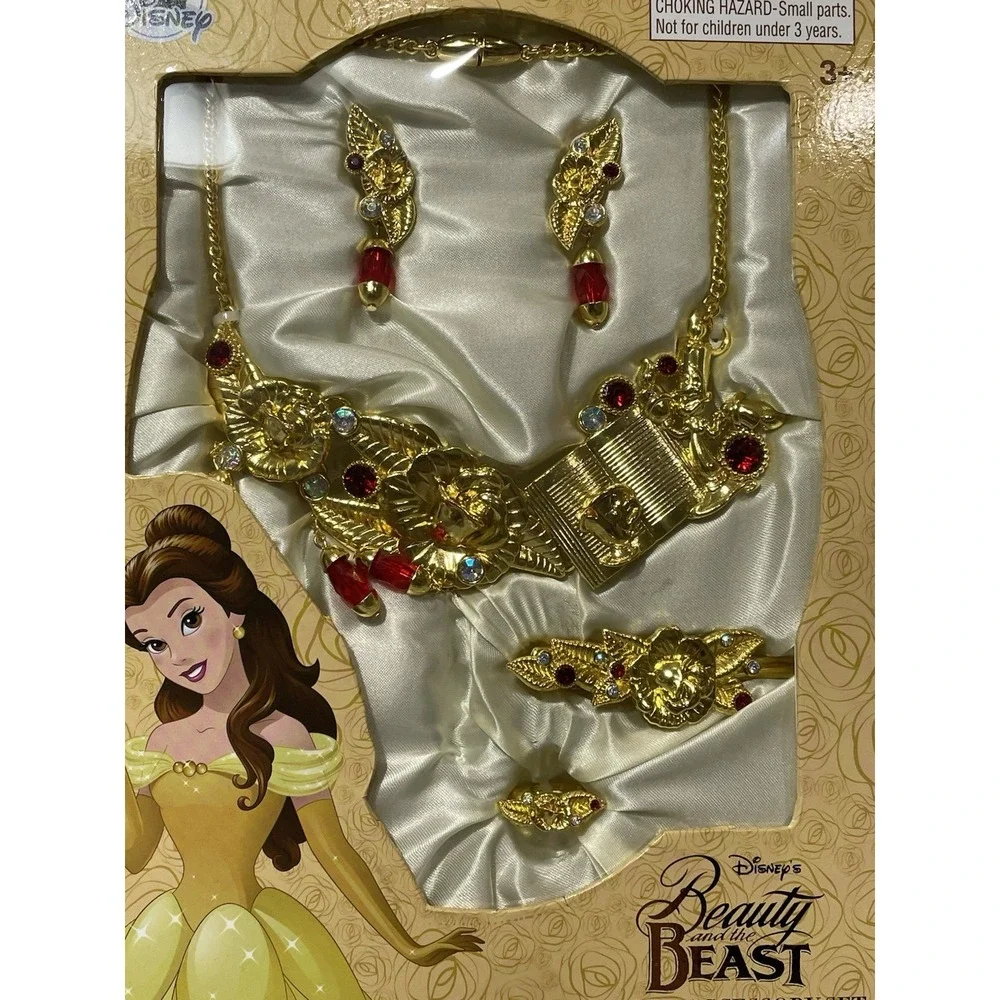 NEW‎ Disney Parks Beauty & the Beast 5 Pc Deluxe Accessory Set Princess Belle